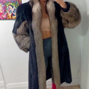 SOLD‼️ Stunning Mink Fur Coat, Black, MINT, Full-length